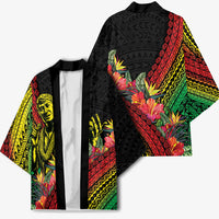 Retro Hawaiian Singer Kimono Polynesian Style Tropical Flowers