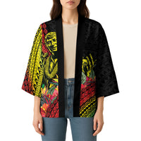 Retro Hawaiian Singer Kimono Polynesian Style Tropical Flowers