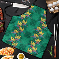 Hawaii Waikiki King Apron Green Quilt With Pua Manu