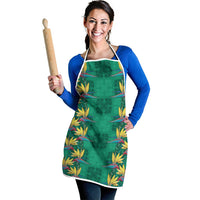 Hawaii Waikiki King Apron Green Quilt With Pua Manu