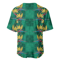 Hawaii Waikiki King Baseball Jersey Green Quilt With Pua Manu