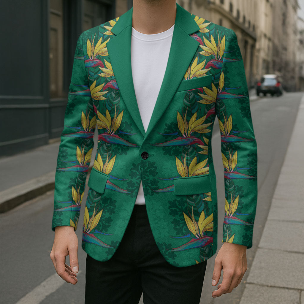 Hawaii Waikiki King Blazer Green Quilt With Pua Manu