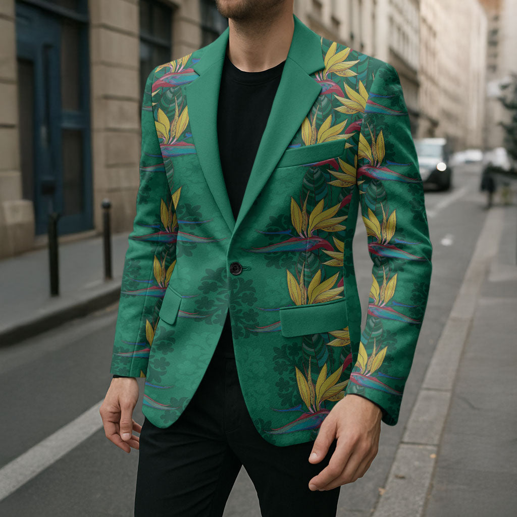 Hawaii Waikiki King Blazer Green Quilt With Pua Manu