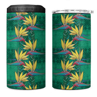 Hawaii Waikiki King 4 in 1 Can Cooler Tumbler Green Quilt With Pua Manu