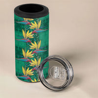 Hawaii Waikiki King 4 in 1 Can Cooler Tumbler Green Quilt With Pua Manu