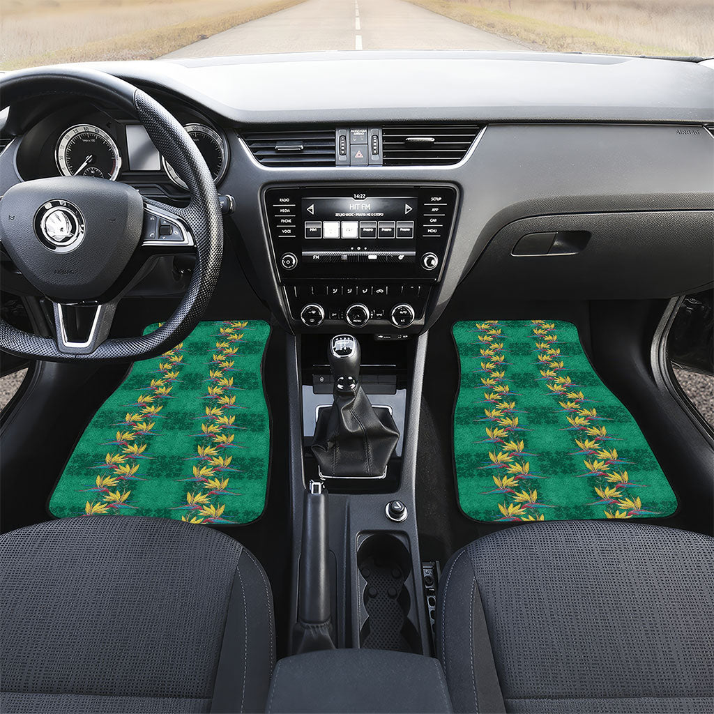 Hawaii Waikiki King Car Mats Green Quilt With Pua Manu