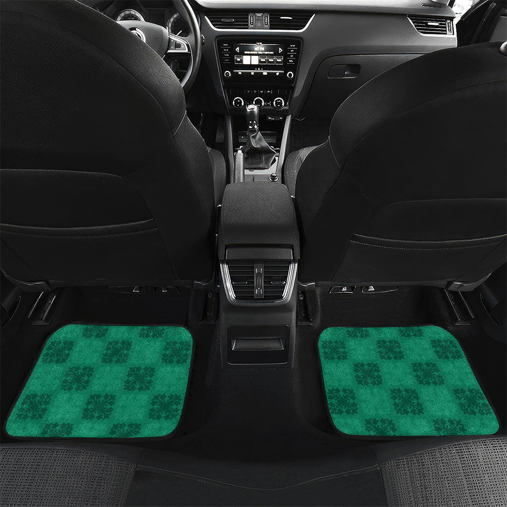 Hawaii Waikiki King Car Mats Green Quilt With Pua Manu