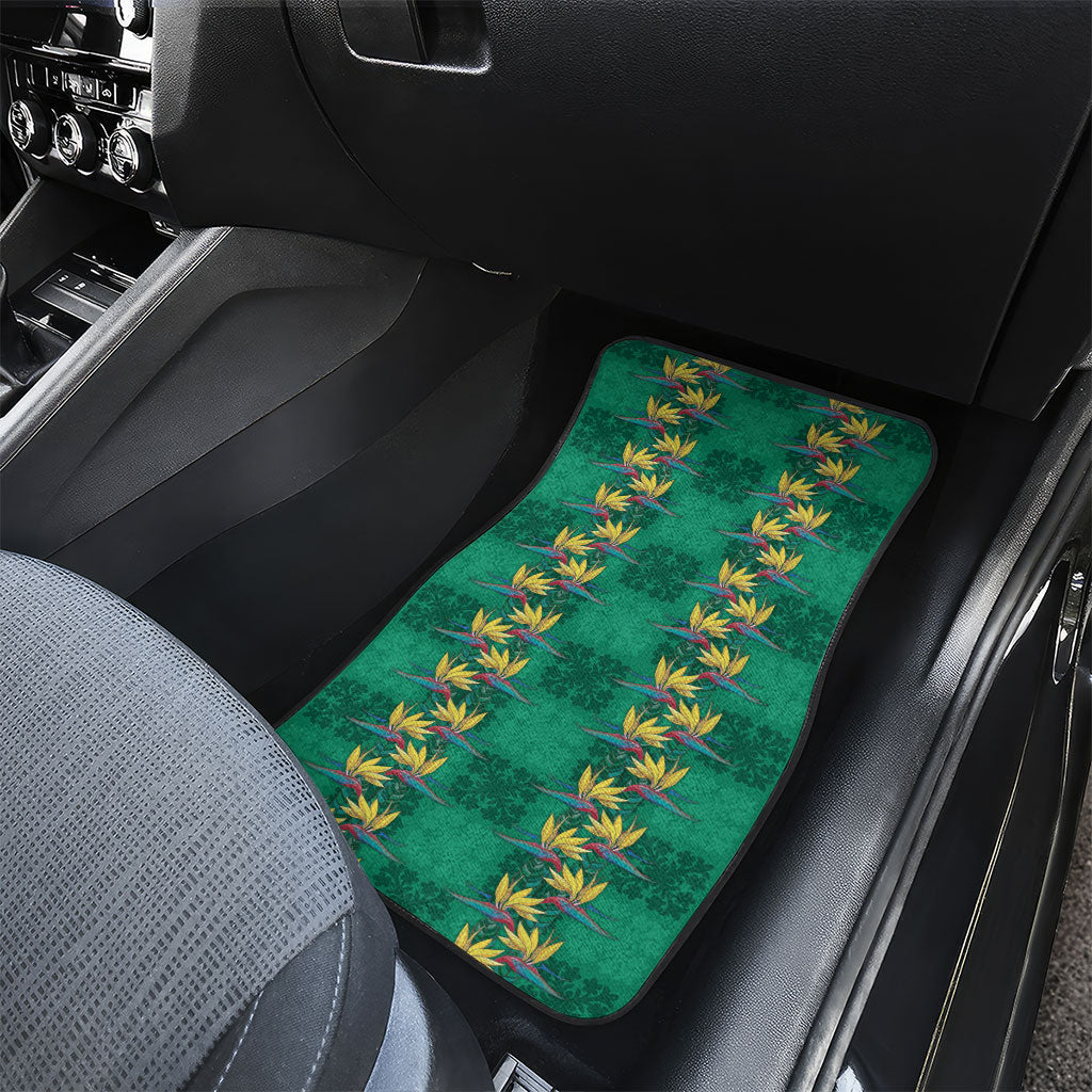 Hawaii Waikiki King Car Mats Green Quilt With Pua Manu