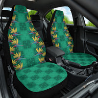 Hawaii Waikiki King Car Seat Cover Green Quilt With Pua Manu