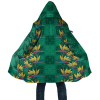Hawaii Waikiki King Cloak Green Quilt With Pua Manu