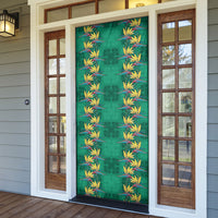 Hawaii Waikiki King Door Cover Green Quilt With Pua Manu