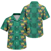 Hawaii Waikiki King Family Matching Mermaid Dress and Hawaiian Shirt Green Quilt With Pua Manu
