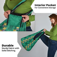 Hawaii Waikiki King Grocery Bag Green Quilt With Pua Manu
