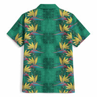 Hawaii Waikiki King Hawaiian Shirt Green Quilt With Pua Manu