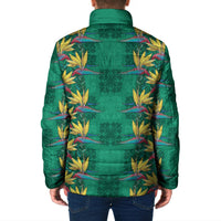 Hawaii Waikiki King Padded Jacket Green Quilt With Pua Manu