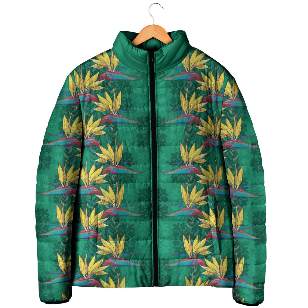 Hawaii Waikiki King Padded Jacket Green Quilt With Pua Manu