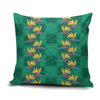 Hawaii Waikiki King Pillow Cover Green Quilt With Pua Manu
