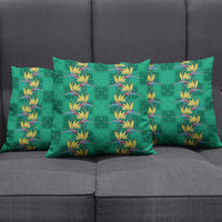 Hawaii Waikiki King Pillow Cover Green Quilt With Pua Manu