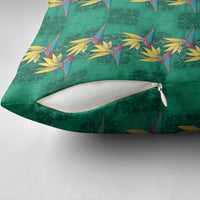 Hawaii Waikiki King Pillow Cover Green Quilt With Pua Manu