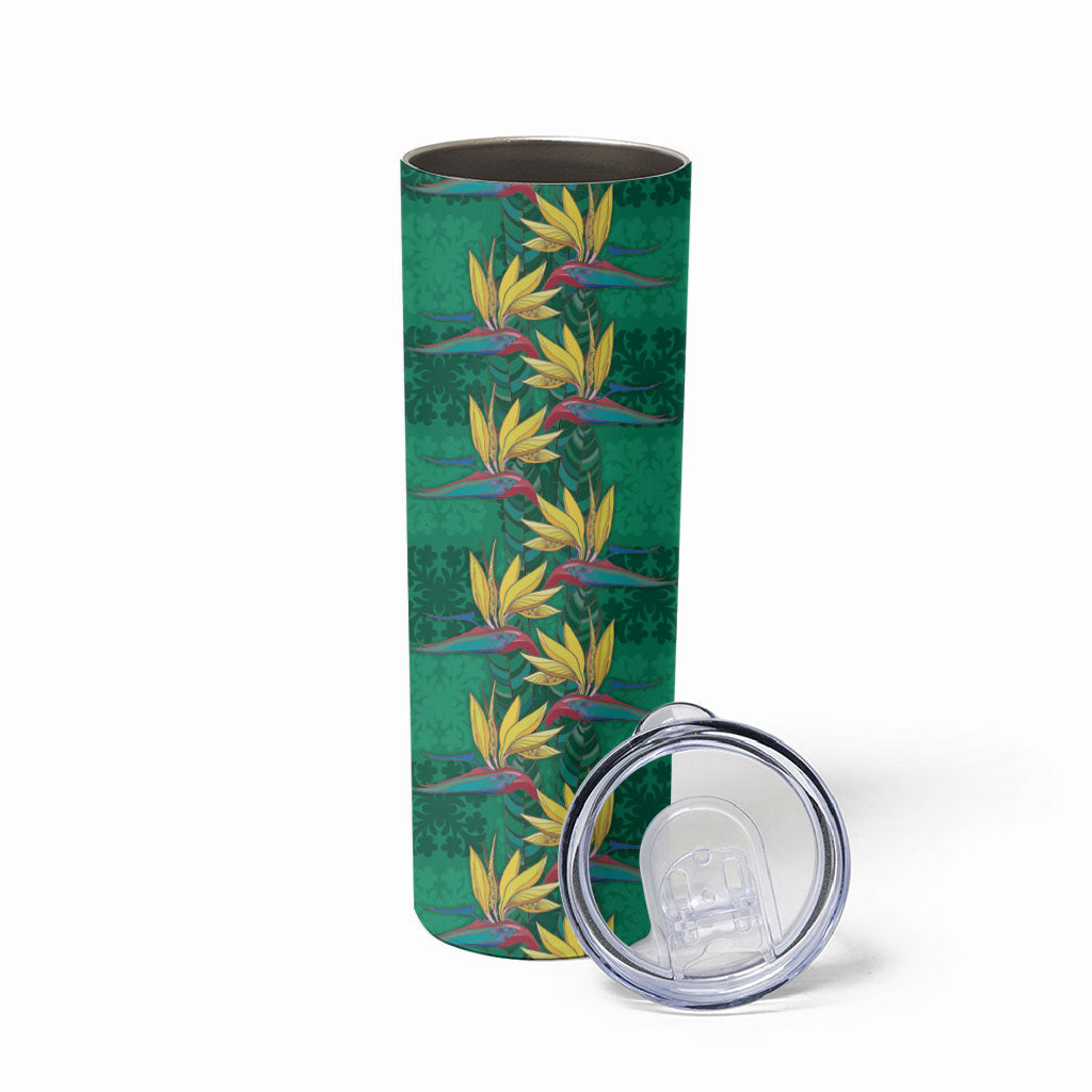 Hawaii Waikiki King Skinny Tumbler Green Quilt With Pua Manu