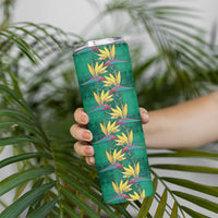 Hawaii Waikiki King Skinny Tumbler Green Quilt With Pua Manu