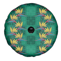 Hawaii Waikiki King Spare Tire Cover Green Quilt With Pua Manu