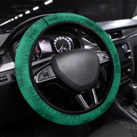 Hawaii Waikiki King Steering Wheel Cover Green Quilt With Pua Manu