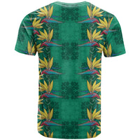 Hawaii Waikiki King T Shirt Green Quilt With Pua Manu