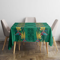 Hawaii Waikiki King Tablecloth Green Quilt With Pua Manu