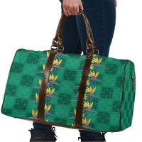 Hawaii Waikiki King Travel Bag Green Quilt With Pua Manu