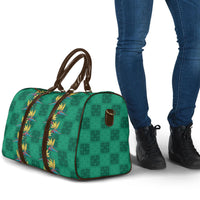 Hawaii Waikiki King Travel Bag Green Quilt With Pua Manu