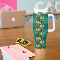 Hawaii Waikiki King Tumbler With Handle Green Quilt With Pua Manu