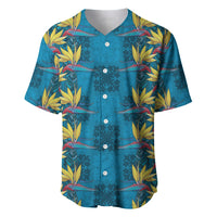 Hawaii Waikiki King Baseball Jersey Blue Quilt With Pua Manu