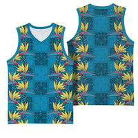 Hawaii Waikiki King Basketball Jersey Blue Quilt With Pua Manu