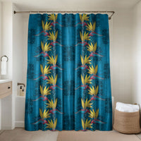Hawaii Waikiki King Bathroom Set Blue Quilt With Pua Manu