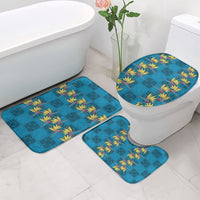 Hawaii Waikiki King Bathroom Set Blue Quilt With Pua Manu