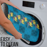 Hawaii Waikiki King Bathroom Set Blue Quilt With Pua Manu