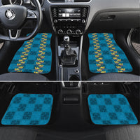 Hawaii Waikiki King Car Mats Blue Quilt With Pua Manu