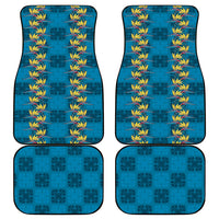 Hawaii Waikiki King Car Mats Blue Quilt With Pua Manu