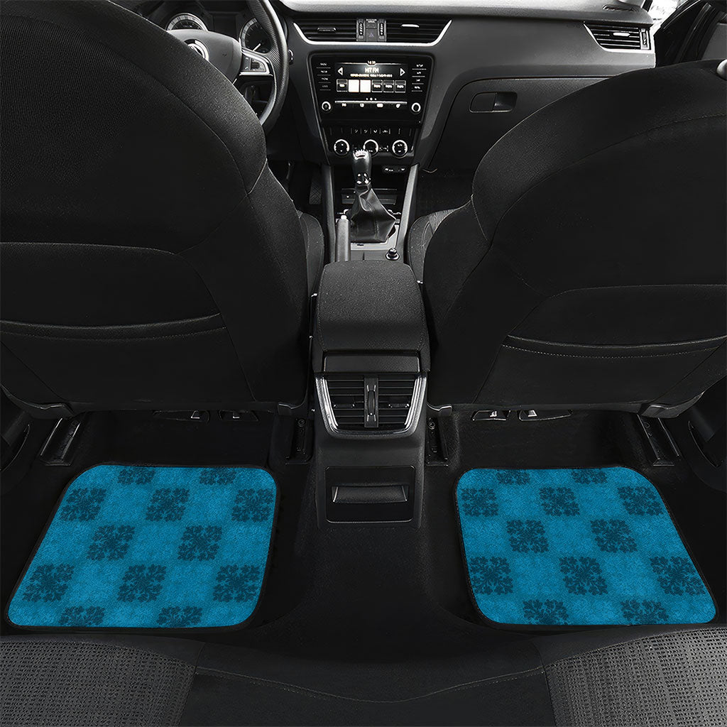 Hawaii Waikiki King Car Mats Blue Quilt With Pua Manu