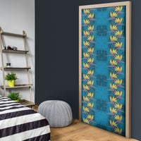 Hawaii Waikiki King Door Cover Blue Quilt With Pua Manu