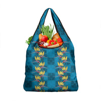 Hawaii Waikiki King Grocery Bag Blue Quilt With Pua Manu