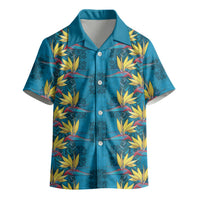 Hawaii Waikiki King Kid Hawaiian Shirt Blue Quilt With Pua Manu