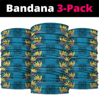 Hawaii Waikiki King Neck Gaiter Blue Quilt With Pua Manu