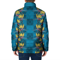 Hawaii Waikiki King Padded Jacket Blue Quilt With Pua Manu