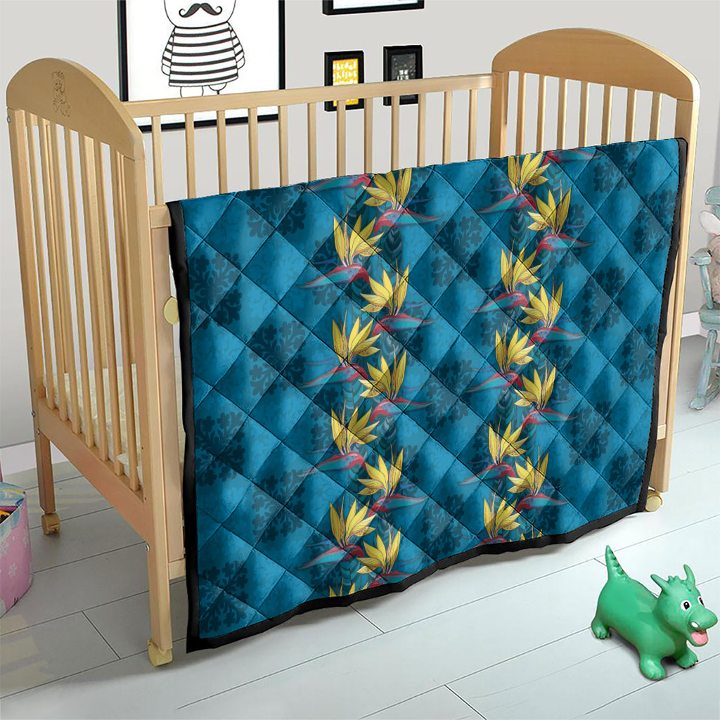 Hawaii Waikiki King Quilt Blue Quilt With Pua Manu
