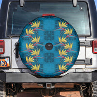 Hawaii Waikiki King Spare Tire Cover Blue Quilt With Pua Manu