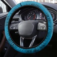 Hawaii Waikiki King Steering Wheel Cover Blue Quilt With Pua Manu