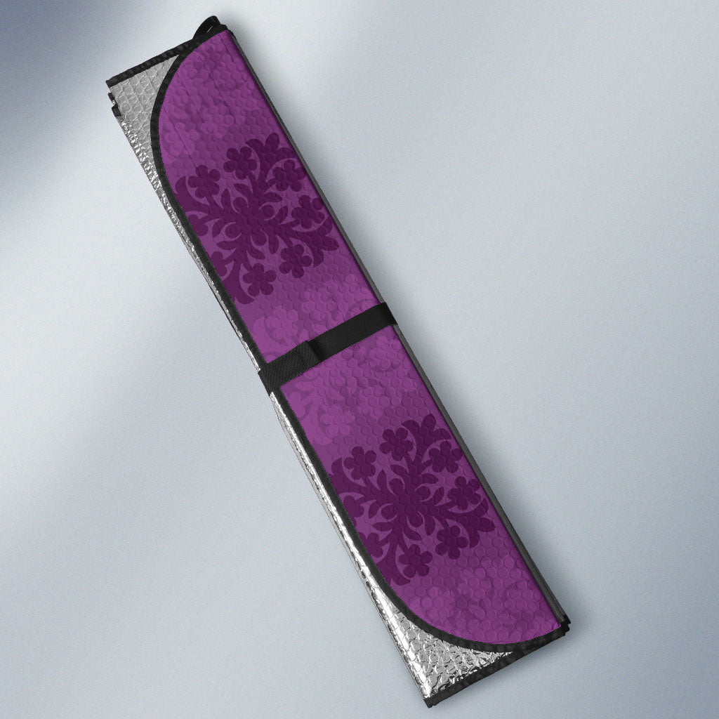 Hawaii Waikiki King Auto Sun Shade Purple Quilt With Pua Manu
