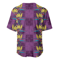 Hawaii Waikiki King Baseball Jersey Purple Quilt With Pua Manu